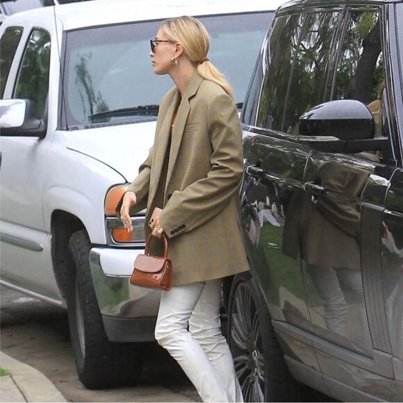 BY FAR Mini Satchel Bag in brown croc - Picture 6 of 13